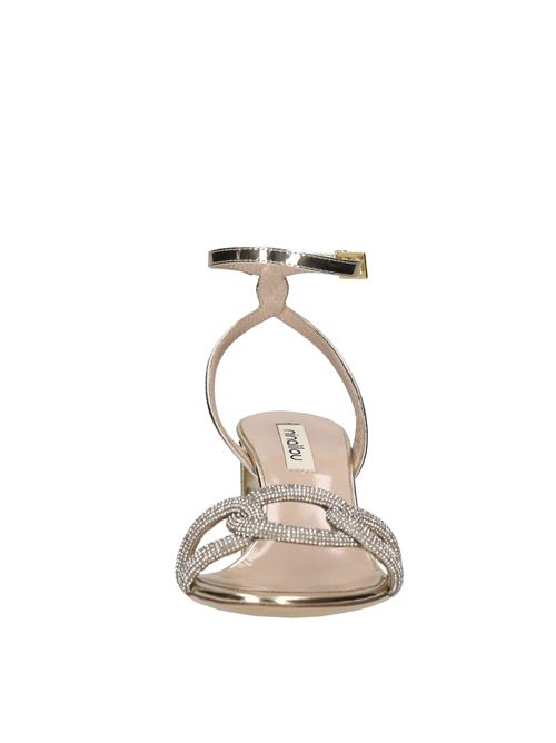 Sandali in pelle e microstrass NINALILOU | 321079B7 SPECCHIOPLATINO